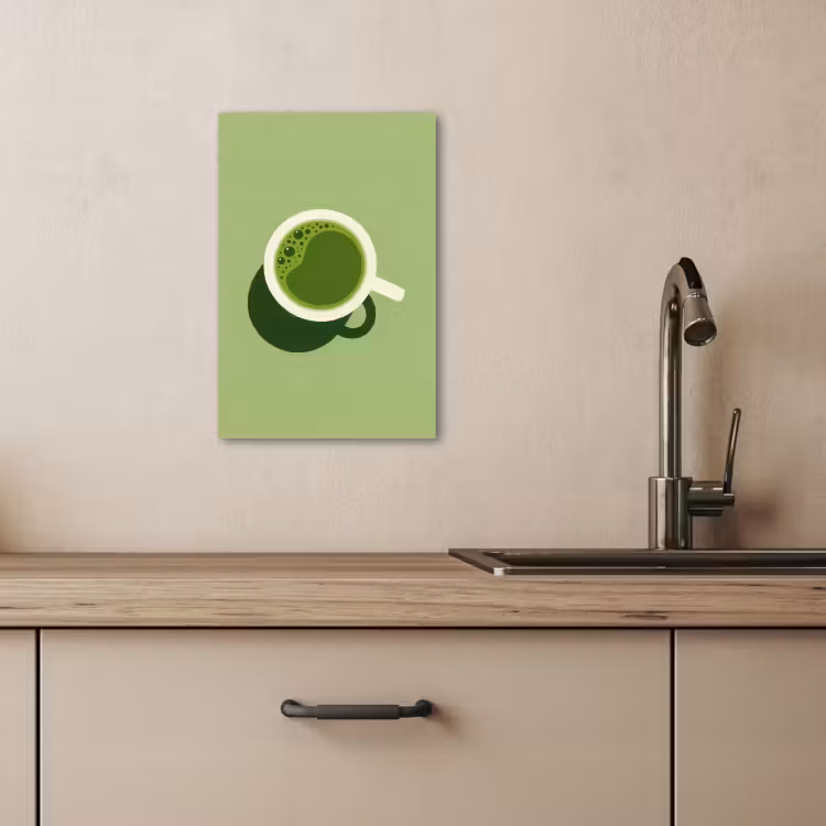 Lienzos decorativos - Minimalista - Vasos - Matcha -Verde — 2