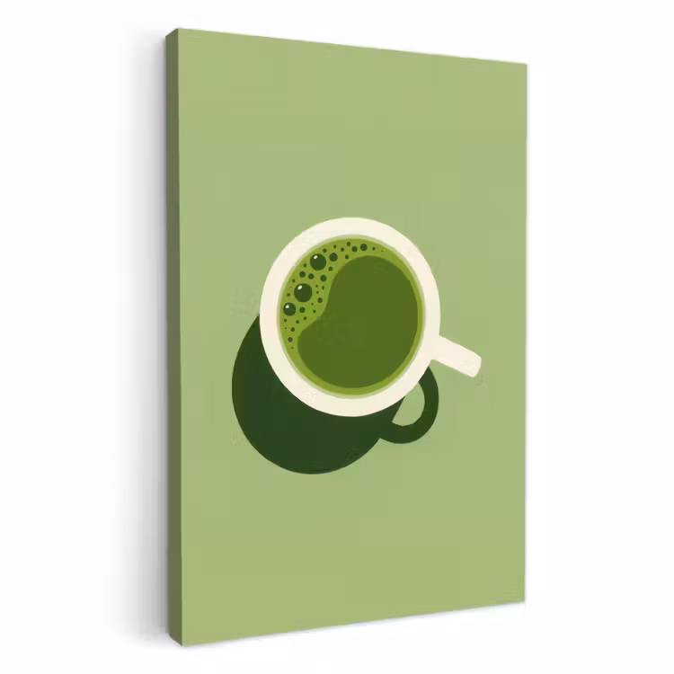 Lienzos decorativos - Minimalista - Vasos - Matcha -Verde — 3