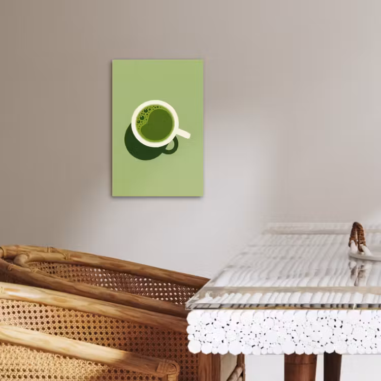 Lienzos decorativos - Minimalista - Vasos - Matcha -Verde — 4