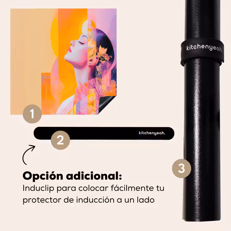 Protector de inducción - Abstracto - Retrato - Mujer - Colorido — 8