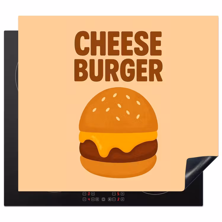 Protector de inducción - Cheeseburger - Minimalista - Amarillo — 1