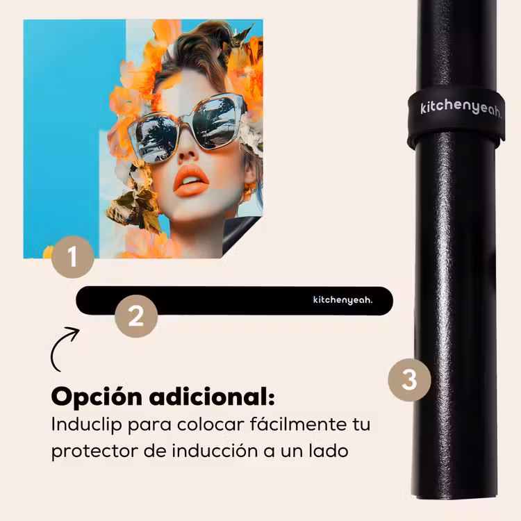 Protector de inducción - Flores - Mujer - Gafas de sol - Azul — 8