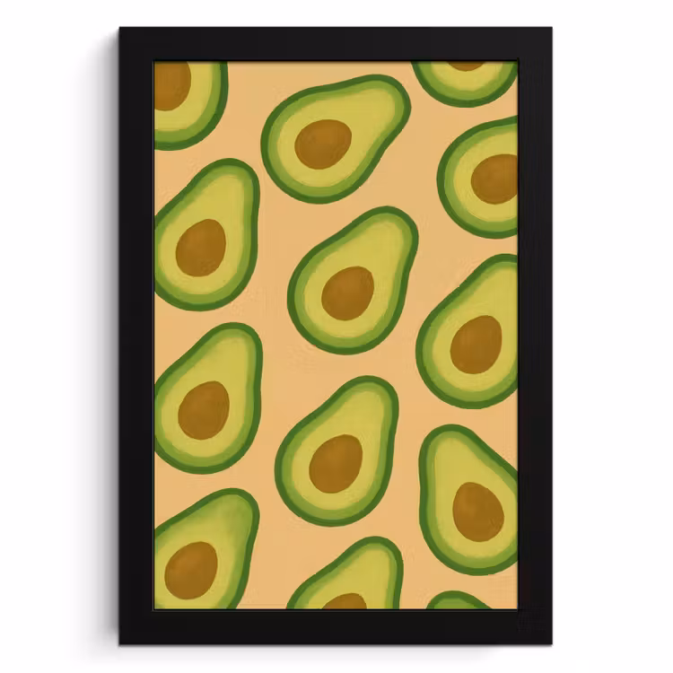 Cuadros enmarcados - Aguacate - Patrón - Verde - Hueso — 1