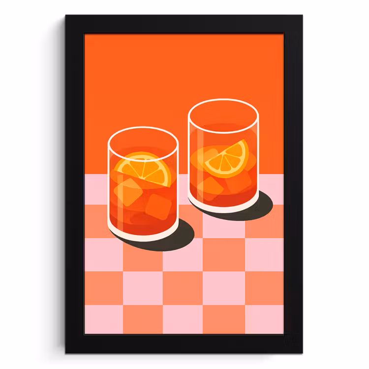 Cuadros enmarcados - Naranja - Gafas - Naranja — 1