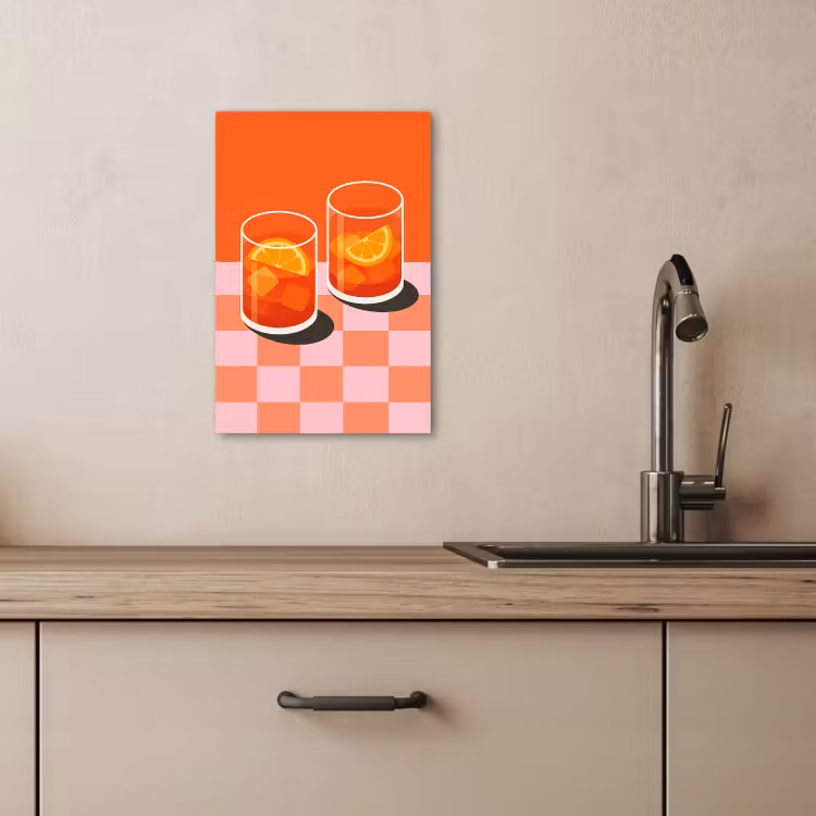 Lienzos decorativos - Naranja - Gafas - Naranja — 1