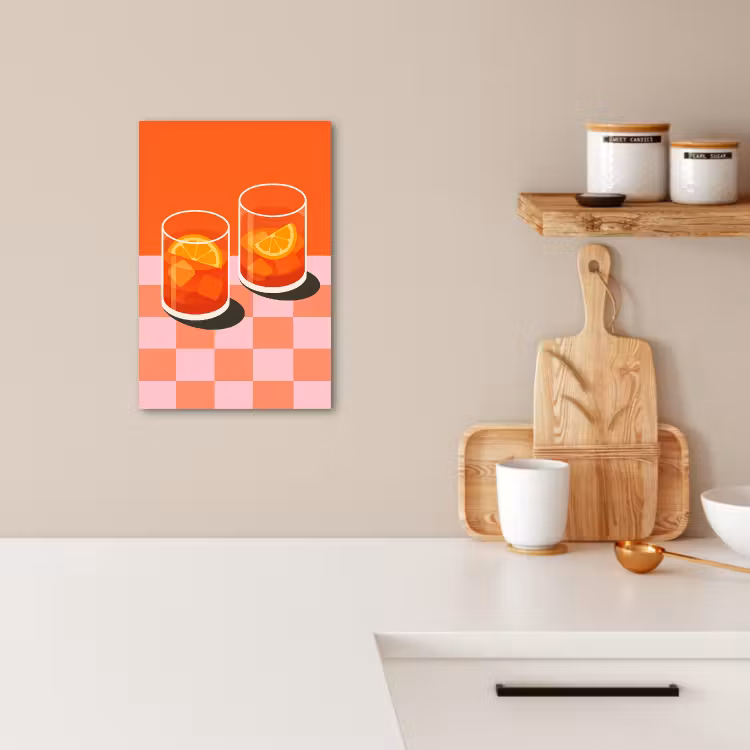 Lienzos decorativos - Naranja - Gafas - Naranja — 4