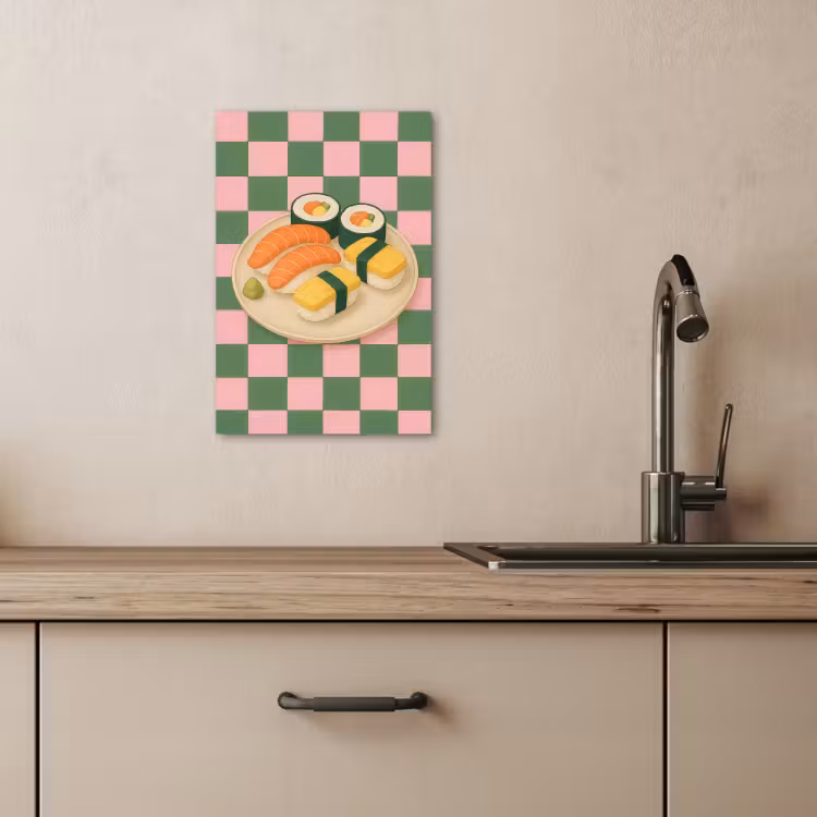 Lienzos decorativos - Sushi - Plato - Bloqueado - Verde — 2