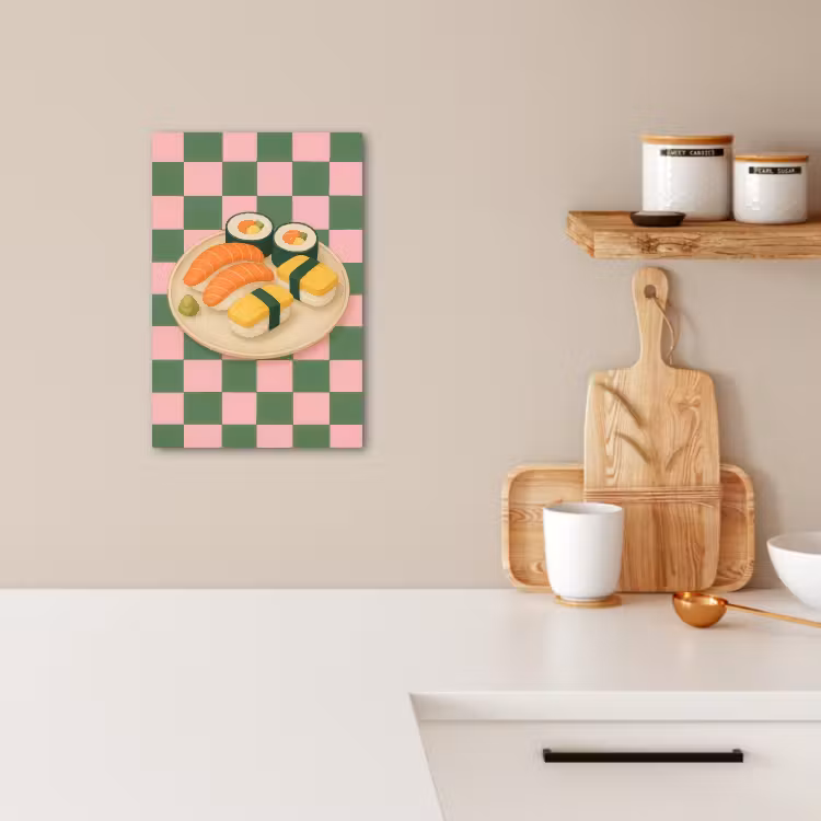 Lienzos decorativos - Sushi - Plato - Bloqueado - Verde — 3