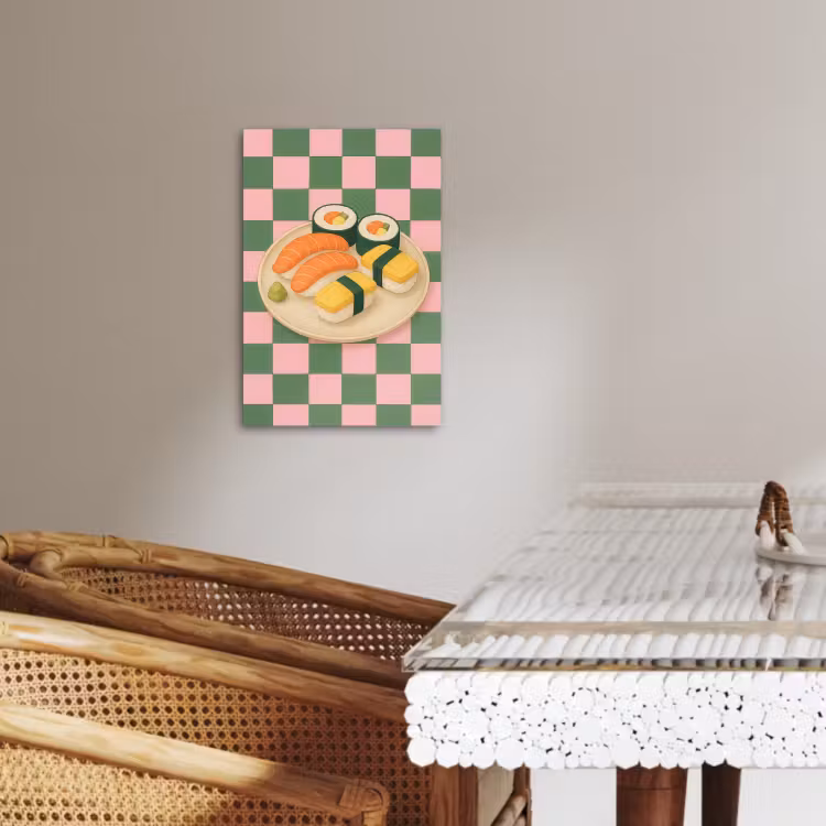 Lienzos decorativos - Sushi - Plato - Bloqueado - Verde — 4