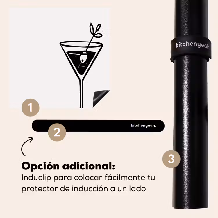 Protector de inducción - Cóctel - Vidrio - Oliva - Minimalista — 8
