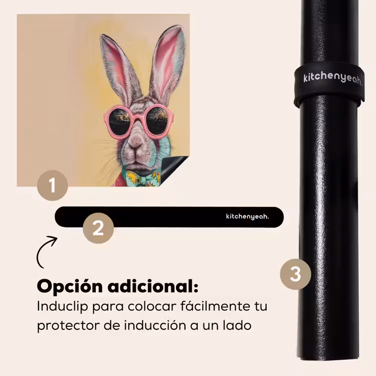 Protector de inducción - Gris - Conejo - Blusa - Pajarita — 8