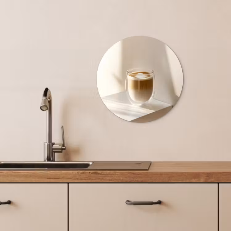 Cuadro redondo - Taza - Latte - Minimalista - Sombra — 2