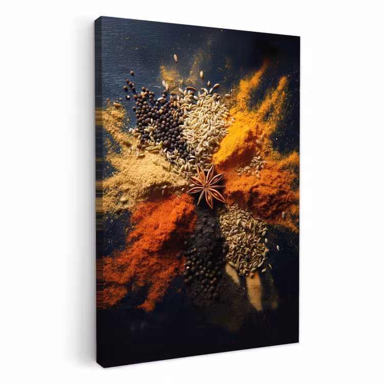 KitchenYeah - Cocina - Lienzo - Especias - Explosión - Naranja — 1
