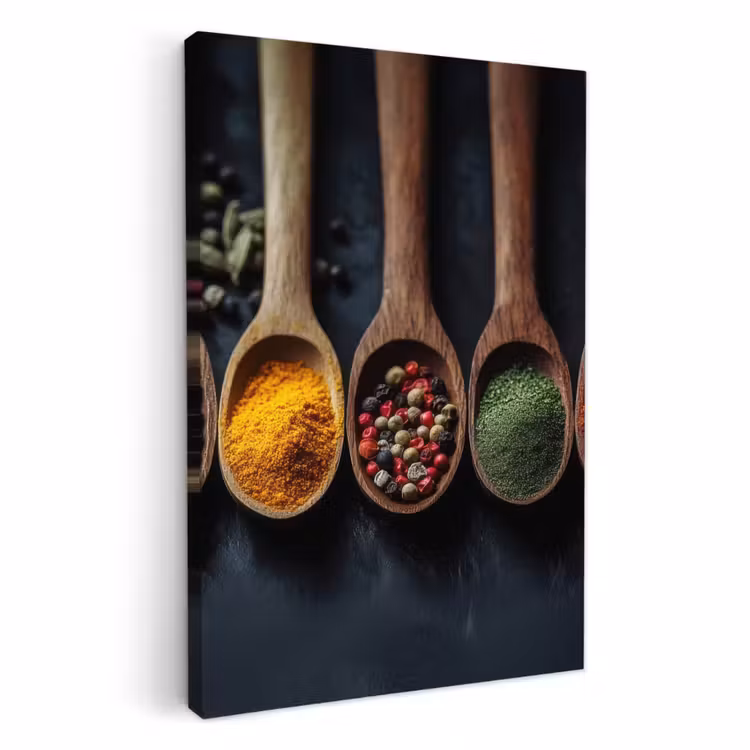 KitchenYeah - Cocina - Lienzo - Madera - Cucharas - Especias - Hierbas — 1