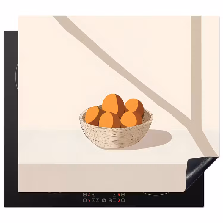 Protector de inducción - Cesta - Fruta - Minimalista - Naranja — 1