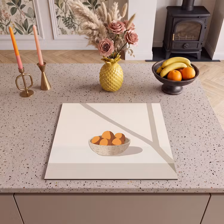 Protector de inducción - Cesta - Fruta - Minimalista - Naranja — 3