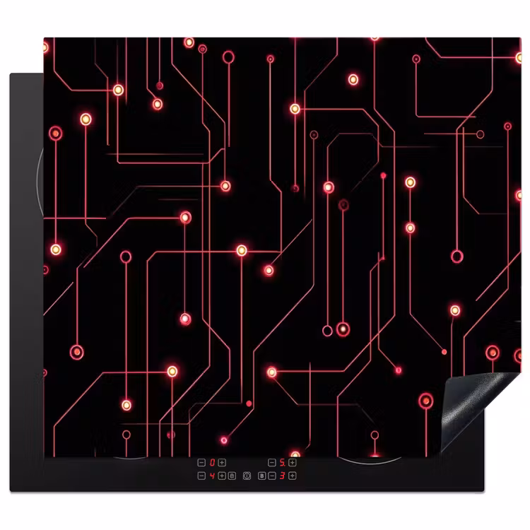 Protector de inducción - Juegos - Líneas - Red - Puntos - Rojo — 1