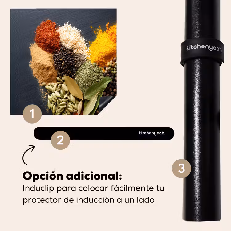 Protector de inducción - Especias - Mix - Forma de corazón - Negro — 8