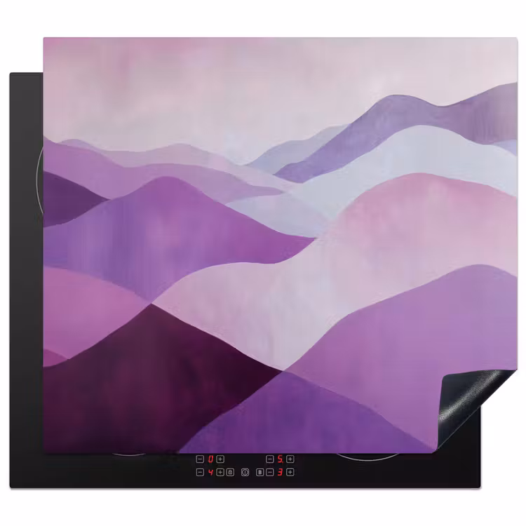 Protector de inducción - Abstracto - Colinas - Paisaje - Morado — 1