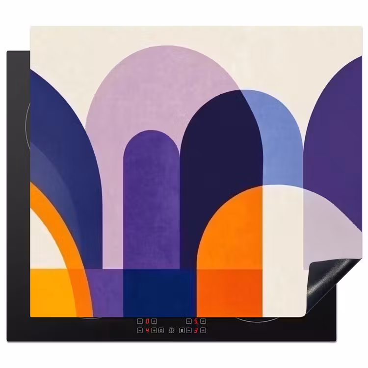 Protector de inducción - Formas - Abstracto - Gráfico - Naranja — 1