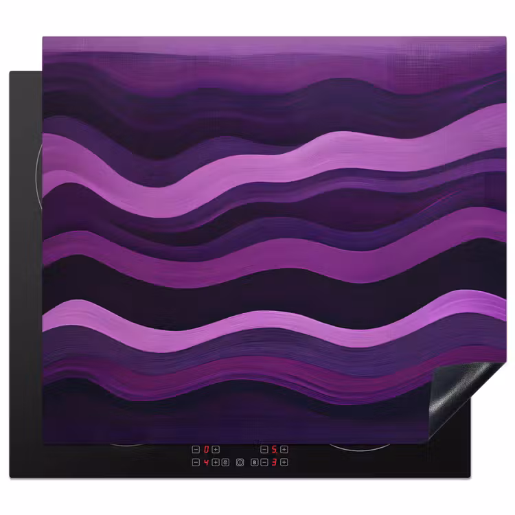 Protector de inducción - Líneas - Ondas - Morado - Abstracto — 1