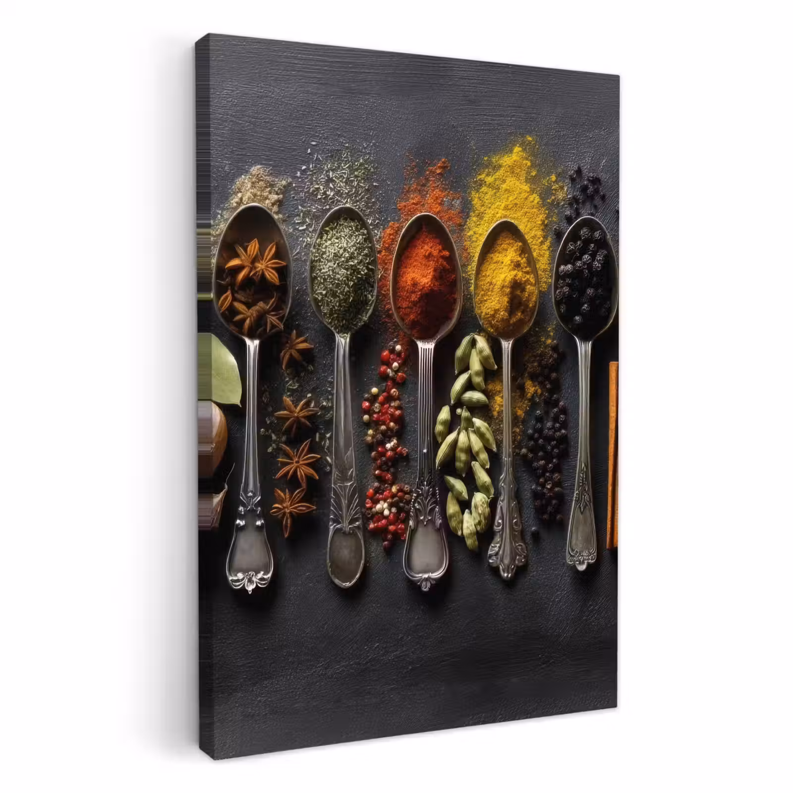 KitchenYeah - Cocina - Lienzo - Cucharas - Especias - Canela - Chili — 1