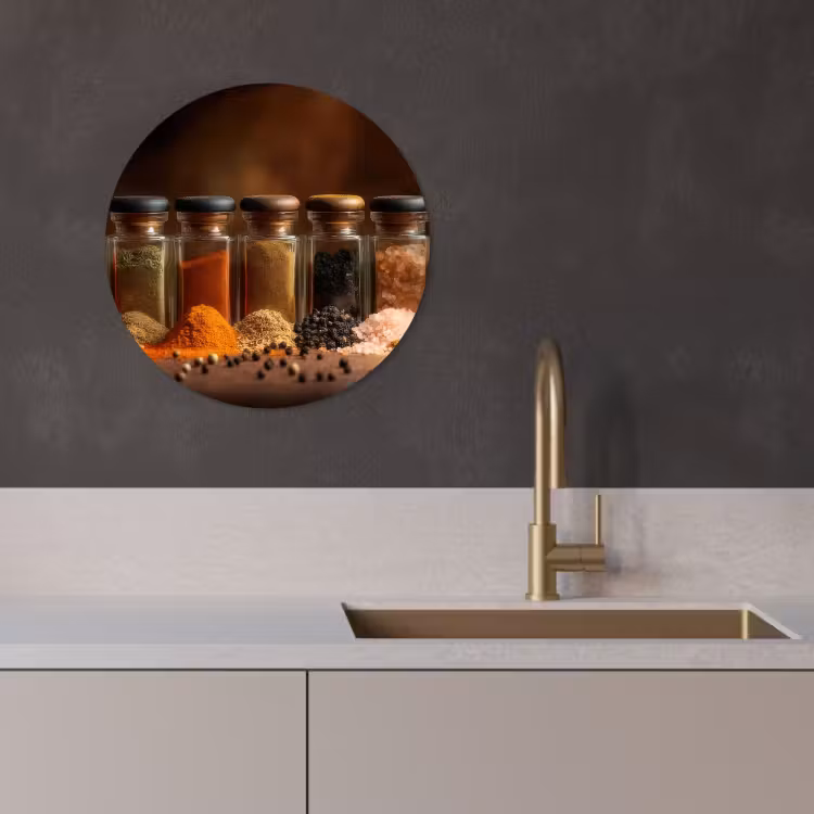 KitchenYeah - Cocina - Círculo mural Forex - Tarros - Hierbas - Especias - Cereales — 1