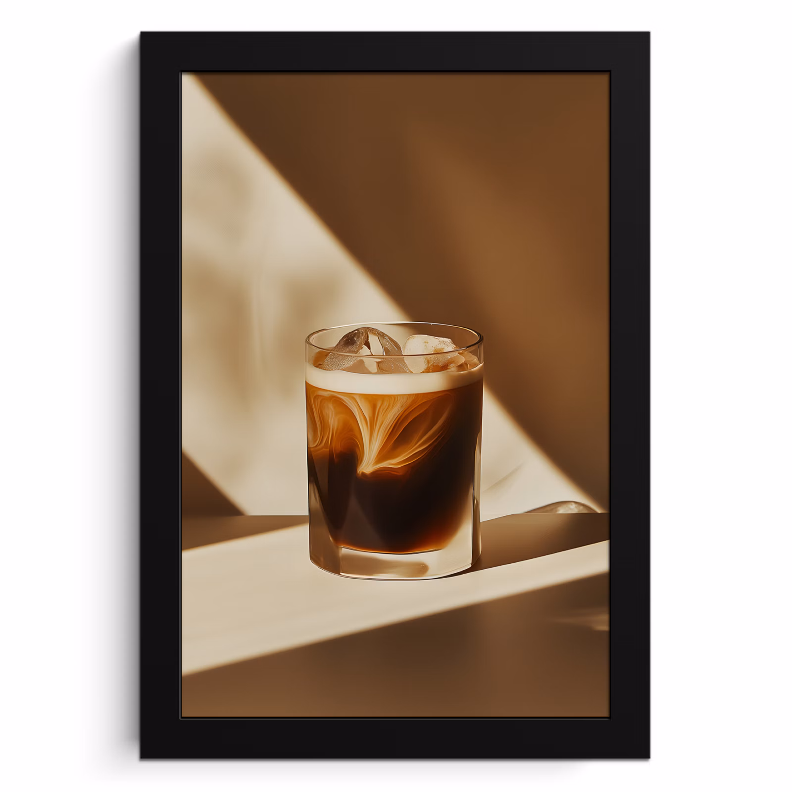 Cuadros enmarcados - Vaso - Café helado - Sombra - Marrón — 1