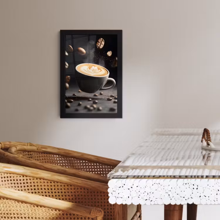 Cuadros enmarcados - Capuchino - Taza - Judías - Marrón — 3