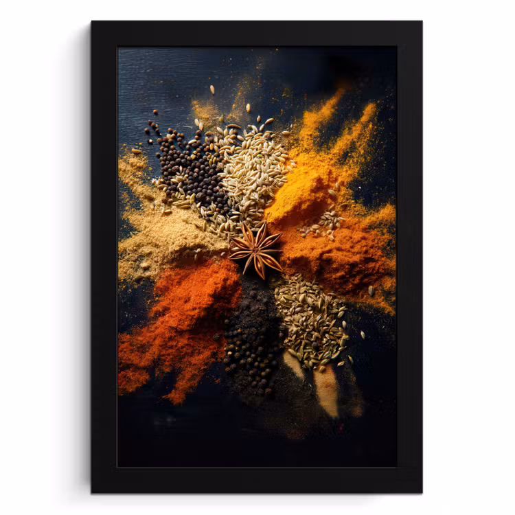 Cuadros enmarcados - Especias - Explosión - Naranja — 1