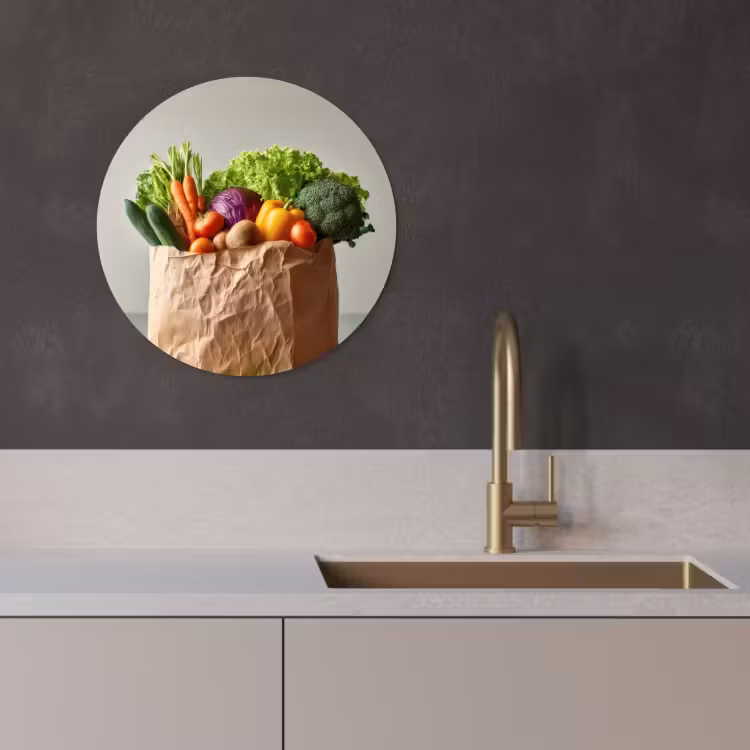 KitchenYeah - Cocina - Círculo mural Forex - Papeles - Comestibles - Colorido — 4