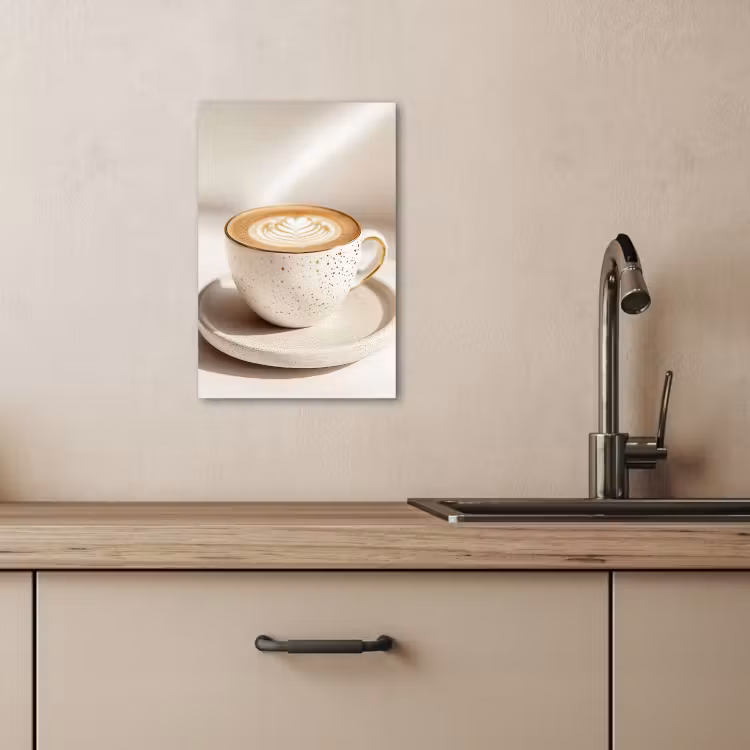 KitchenYeah - Cocina - Lienzo - Capuchino - Espuma - Plato - Beige — 1