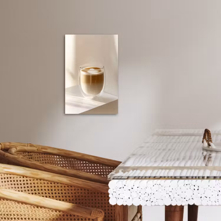 KitchenYeah - Cocina - Lienzo - Taza - Latte - Minimalista - Sombra — 3