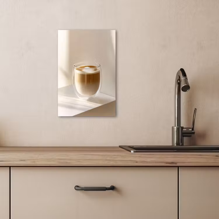 KitchenYeah - Cocina - Lienzo - Taza - Latte - Minimalista - Sombra — 4