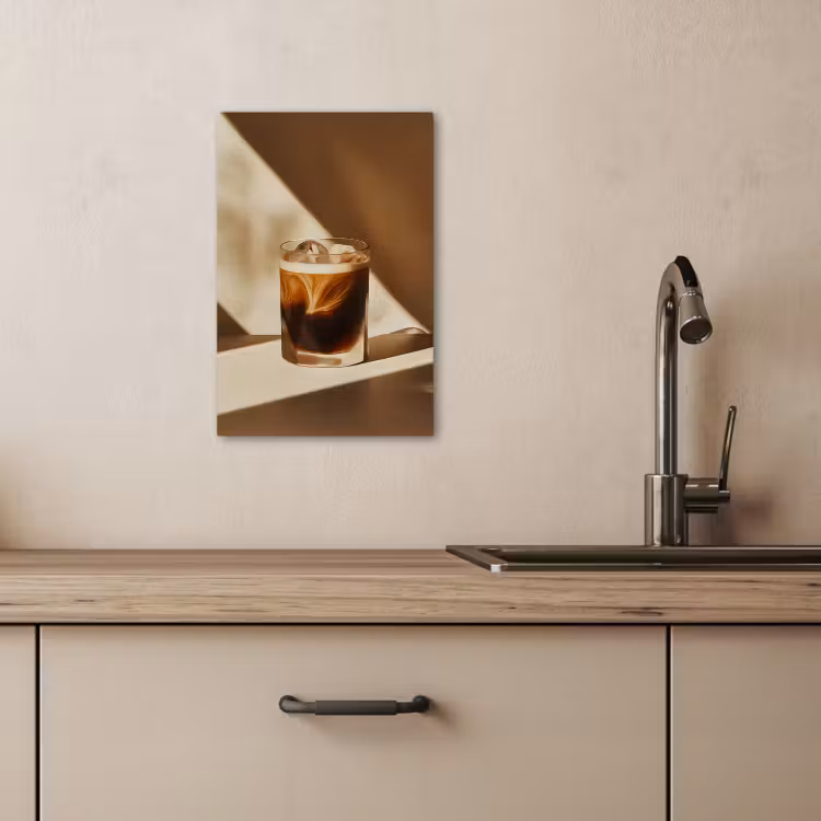 KitchenYeah - Cocina - Lienzo - Vaso - Café helado - Sombra - Marrón — 3