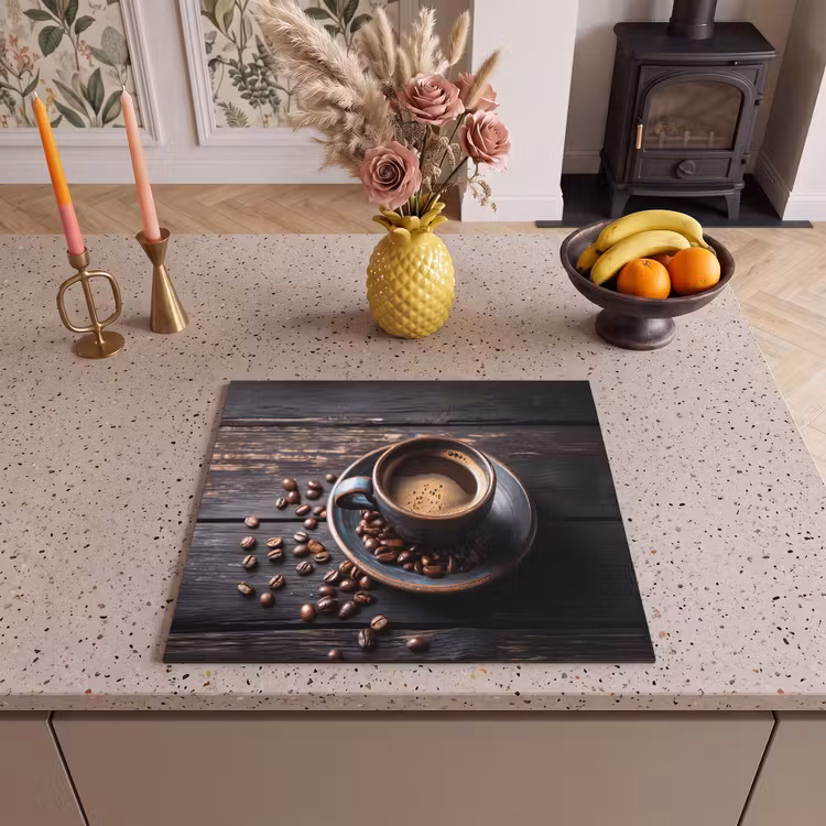 Protector de inducción - Taza - Café - Madera - Granos — 3