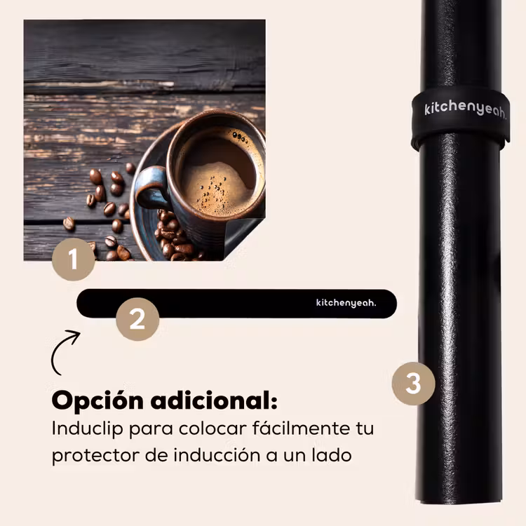 Protector de inducción - Taza - Café - Madera - Granos — 8