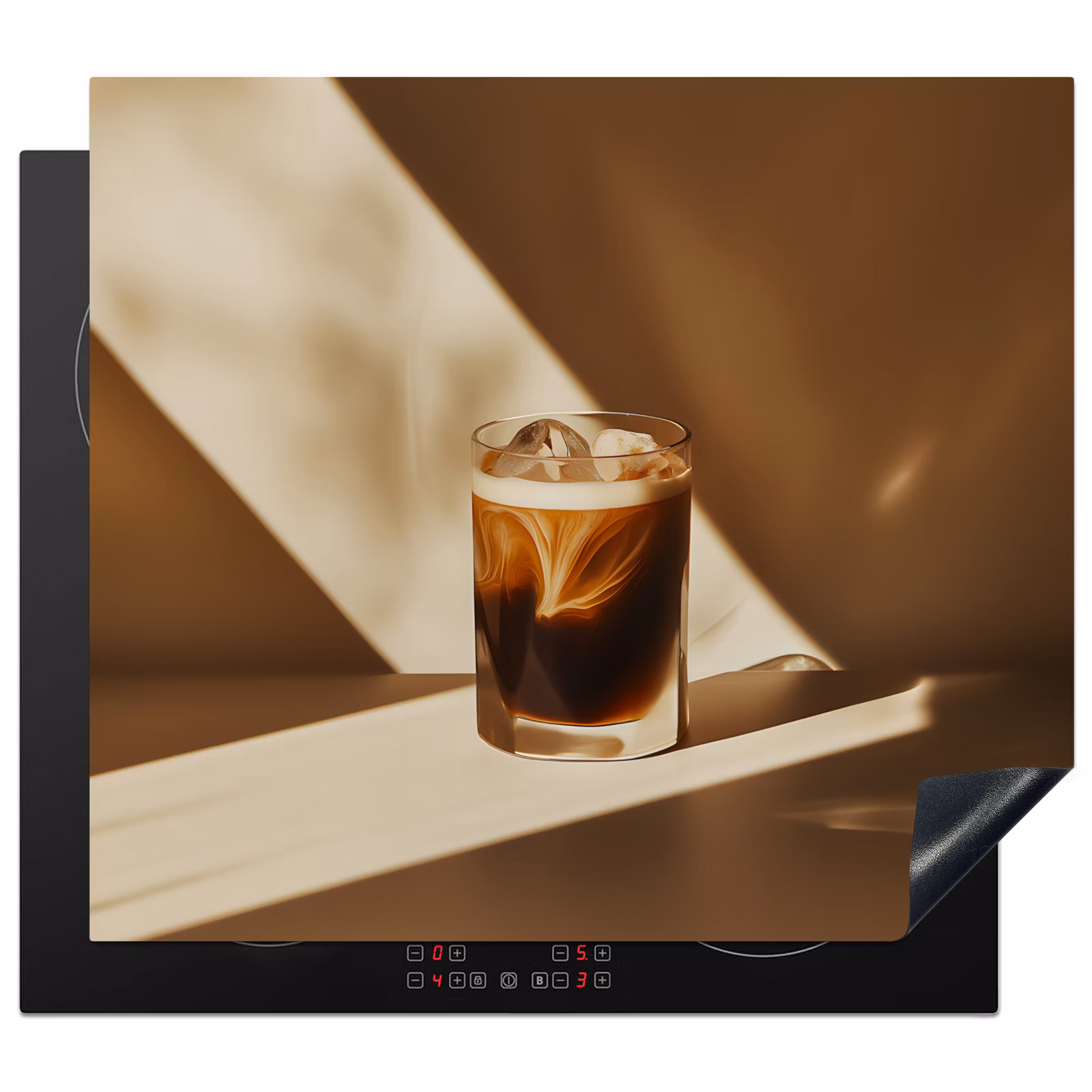 Protector de inducción - Vaso - Café helado - Sombra - Marrón — 1