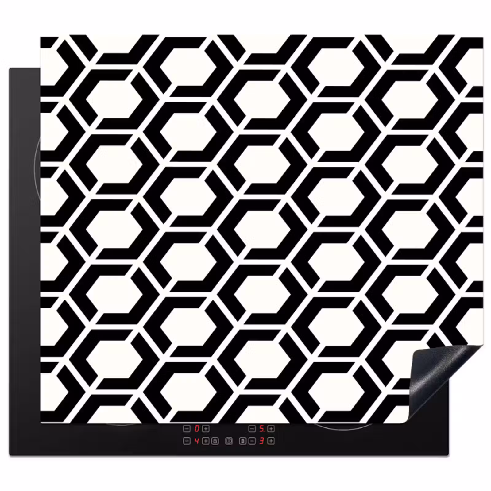 Protector de inducción - Nero - Bianco - Geometrico - A fantasia — 1