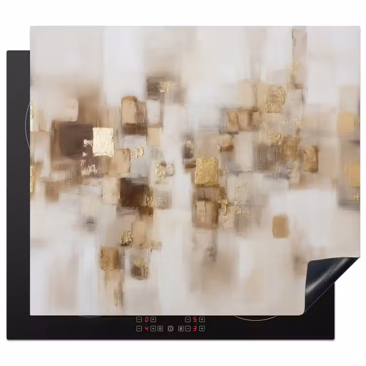 Protector de inducción - Cuadrados abstractos - Tonos tierra - Misty — 1