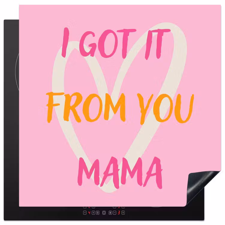 Protector de inducción - Mamá - Cita - Corazón - Rosa — 1