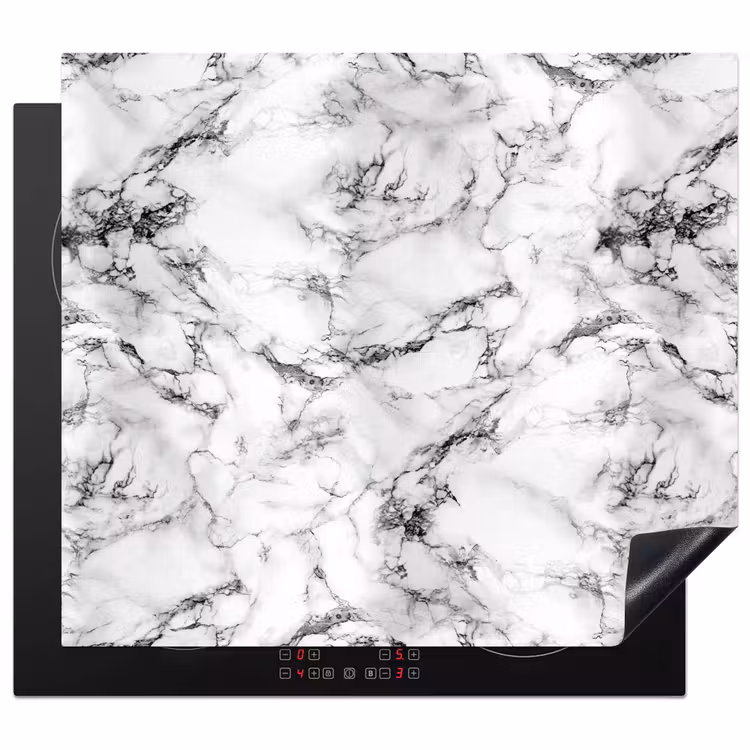 Protector de inducción - Marmo - Nero - Drammatico - Bianco — 1