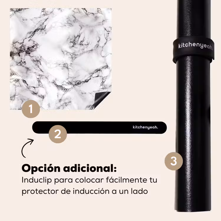 Protector de inducción - Marmo - Nero - Drammatico - Bianco — 8