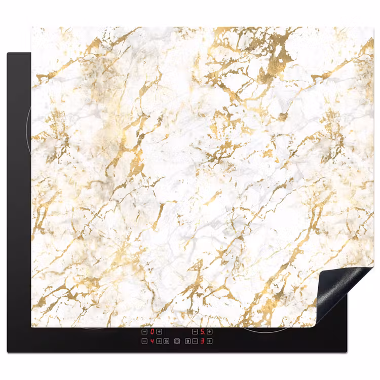 Protector de inducción - Spruzzi d'oro - Bianco - Marmo — 1