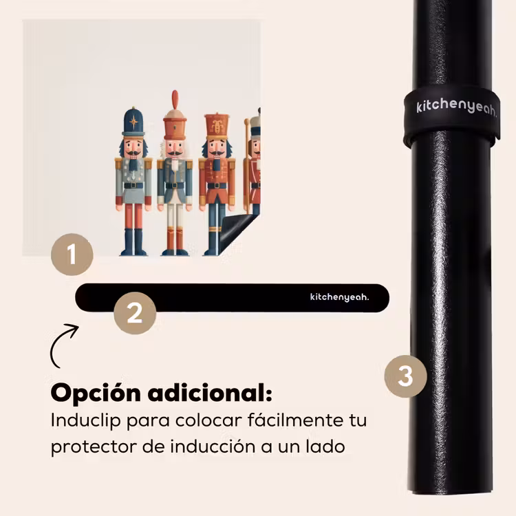 Protector de inducción - Cascanueces - Minimalista - Navidad - Beige — 8