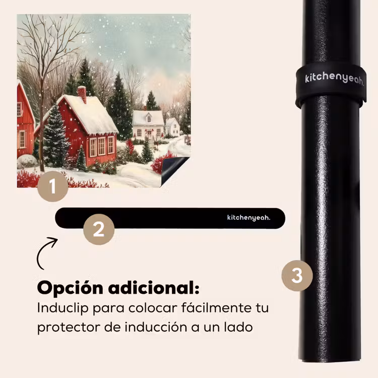 Protector de inducción - Ambiente navideño - Rural - Rojo — 8