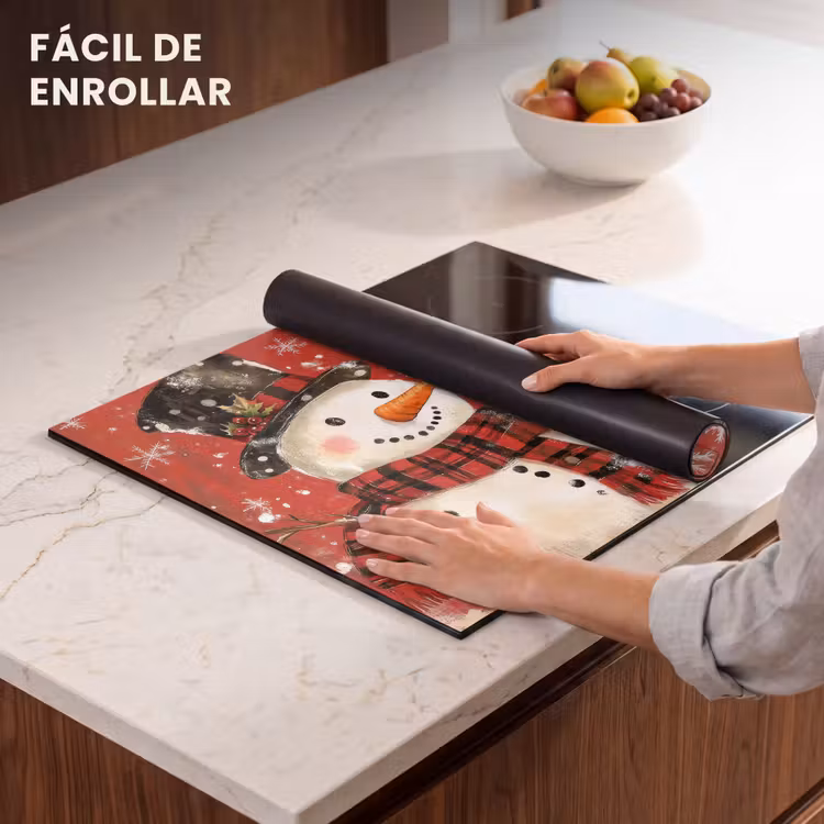 Protector de inducción - Diversión en la nieve - Invierno - Muñeco de nieve — 7