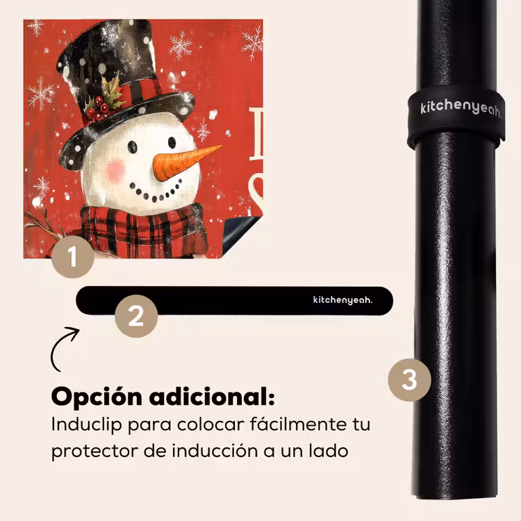 Protector de inducción - Diversión en la nieve - Invierno - Muñeco de nieve — 8