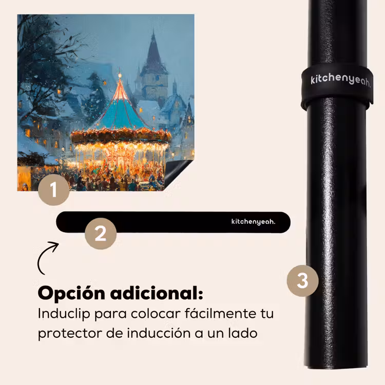 Protector de inducción - Feria de invierno - Pueblo - Colorido — 8