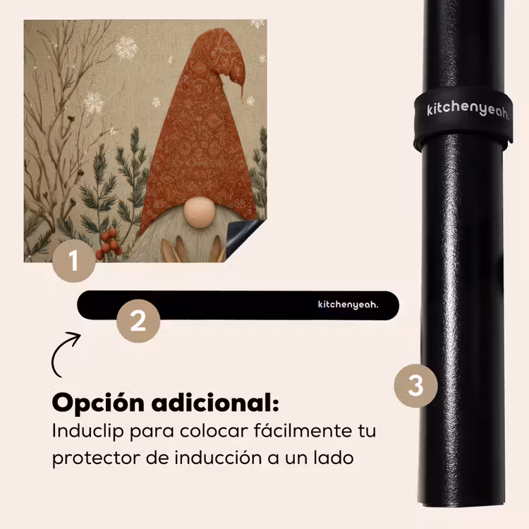 Protector de inducción - Gnomo de Navidad - Conejitos - Colorido — 8